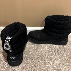 UGG Black and Cream Cozy Boots